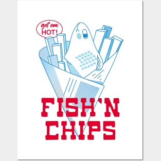 Retro Fish and Chips Design - English Food Posters and Art